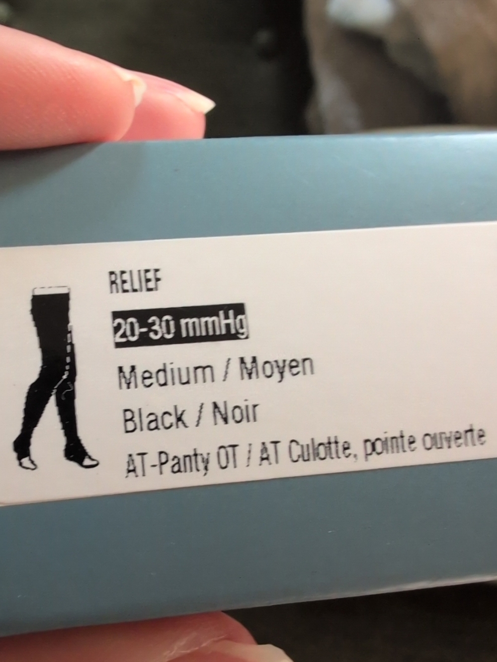 NEW Jobst Relief Waist-High Pantyhose Open Toe 20-30mmHg - Picture 3 of 11